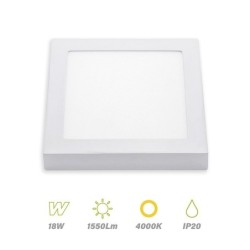 Plafon LED Cuadrado 18w 4000K