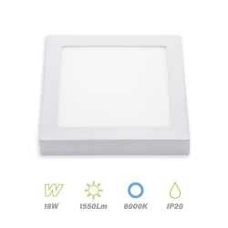 plafon luna square 18w 6000k