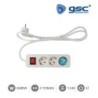 Base 3 Schuko + Interruptor + 1.5mts MEGA