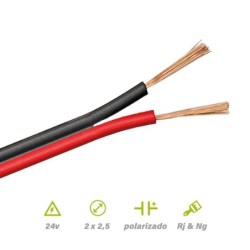 Paralelo Rojo-Negro 2x2.5 POR METROS