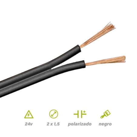 Paralelo Negro Polarizado 2x1.5 POR METROS