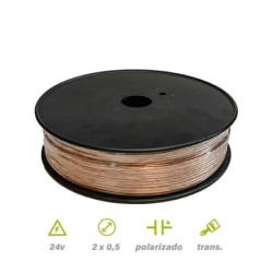 Paralelo Transparente 2x0.5 Carrete 100mts