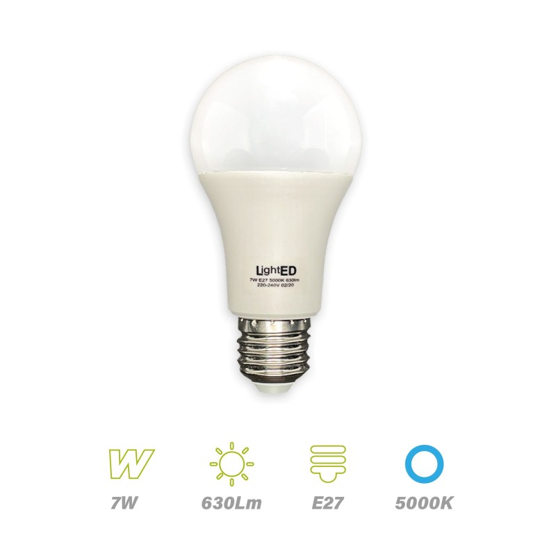 Bombilla LED E27 7w 5000K