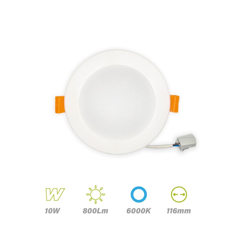 Foco empotrable 10w LUZ FRÍA Ø de Corte 9cm