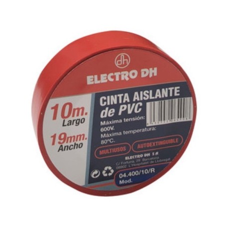 Cinta aislante ROJA 10mts