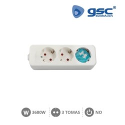 Base 3 Schuko Desmontable