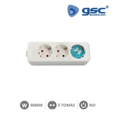 Base 3 Schuko Desmontable