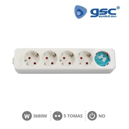 Base 5 Schuko Desmontable