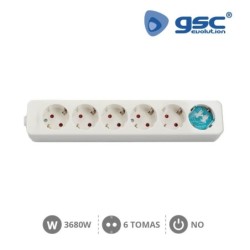 Base 6 Schuko Desmontable
