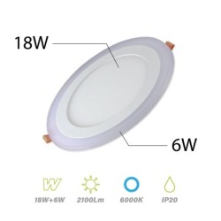Downlight LED 18W con marco luminoso 6000K LightED 67138