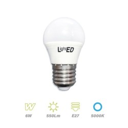 Esferica Led E27 6w 550lm Luz Fría