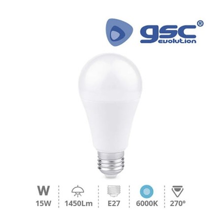 Lámpara LED E27 15w 6000K