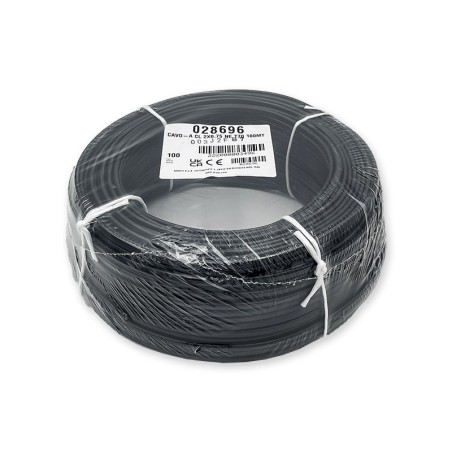 R.100mts Cable eléctrico plano 2x0.75 NEGRO