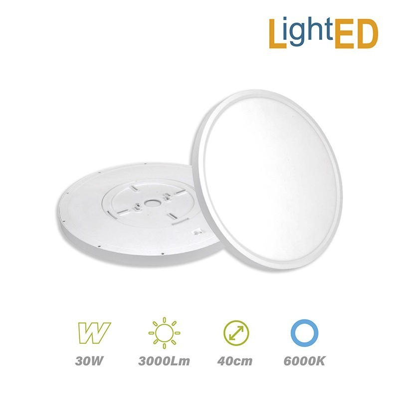 Plafón Superficie LED 30w 3000lm 40cm Luz Fría