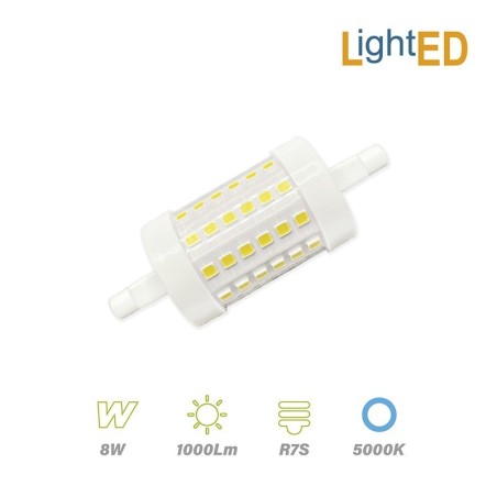 Lineal Led R7s 78mm 8w 1000lm LUZ FRÍA