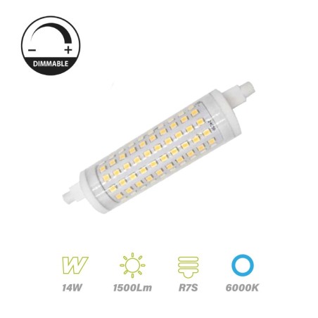 Bombilla LED Regulable 118mm R7S 14w 6000K