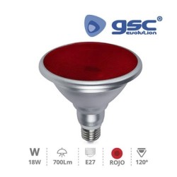 Bombilla PAR38 LED 18w 700lm LUZ ROJA