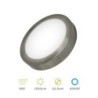 Plafón circular Led Niquel Satinado 18w Luz Fría
