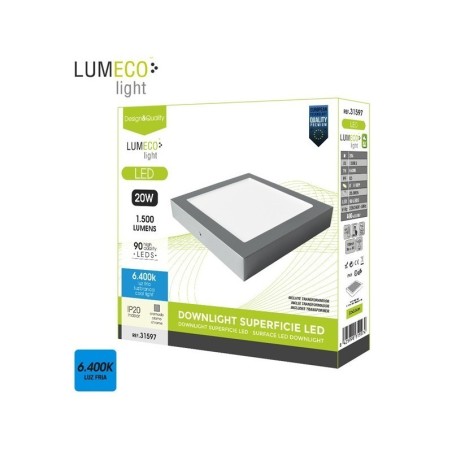 Downlight LED Superficie 20w Cuadrado