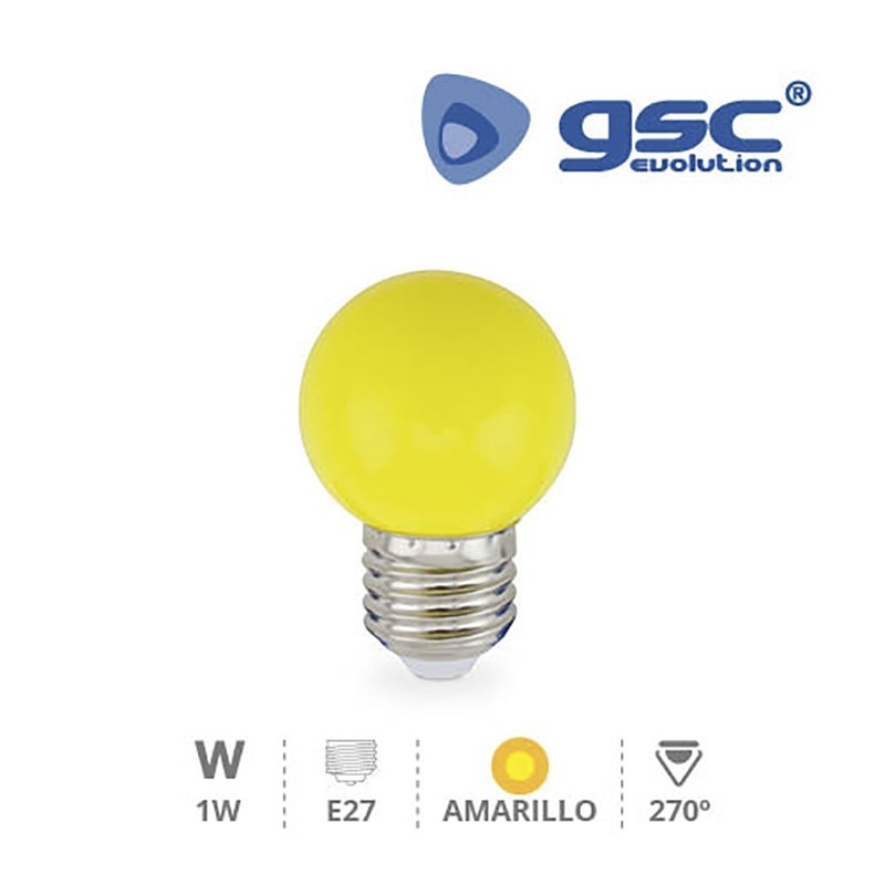 Bombilla LED E27 Amarilla 1w Decorativa