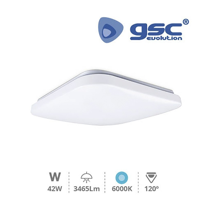 Plafon LED Cuadrado 42w 6000K luz fría