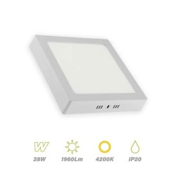 Plafón LED Cuadrado 28w 4200K