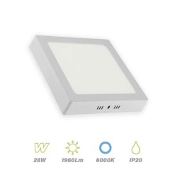 Plafón LED Cuadrado 28w 6000K