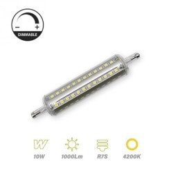 Bombilla LED R7s 118mm 10w 4200K Regulable