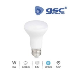 Bombilla LED E27 8w R63 6000K