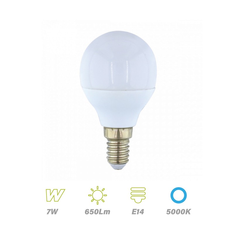 Esférica Led 7w 650lm E14 5000K LightED
