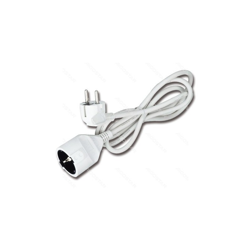 Alargador eléctrico blanco de 5 metros AIGOSTAR