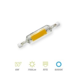Bombilla Led COB R7s 6w 78mm 750lm Luz Fría