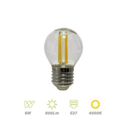 Bombilla Esférica LED 6W E27 4000ºK