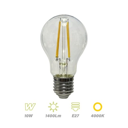 Bombilla LED de filamento E27 10w 1400Lm 4000K