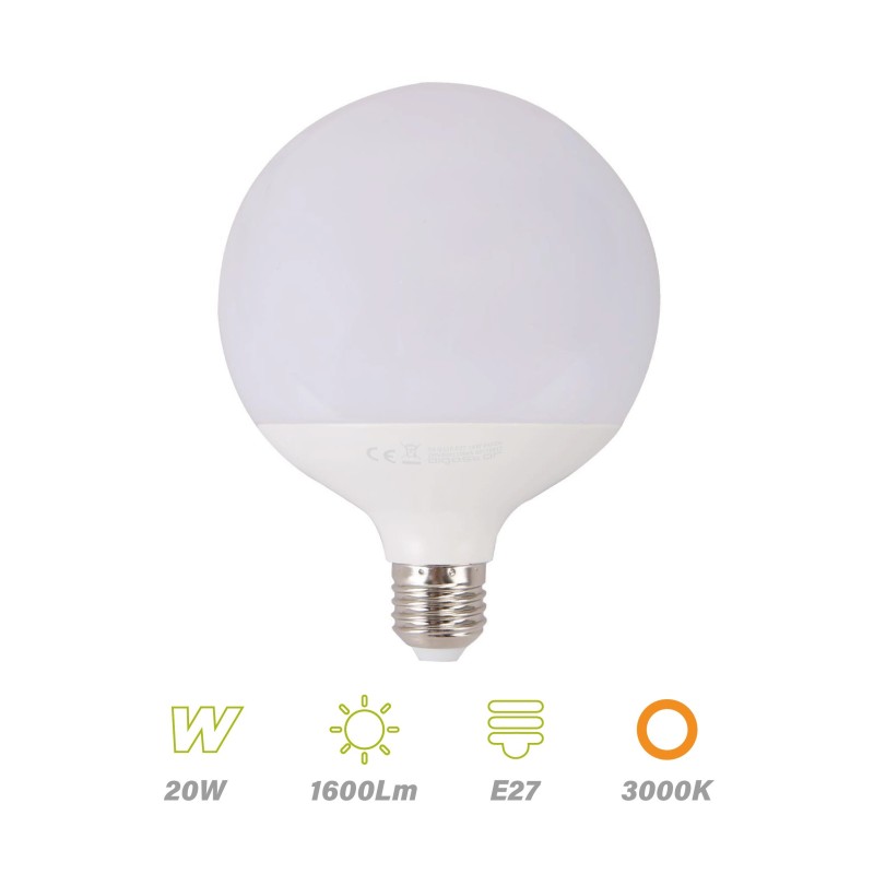 Bombilla LED Globo 20w 3000K
