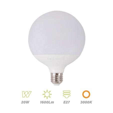Bombilla LED Globo 20w 3000K