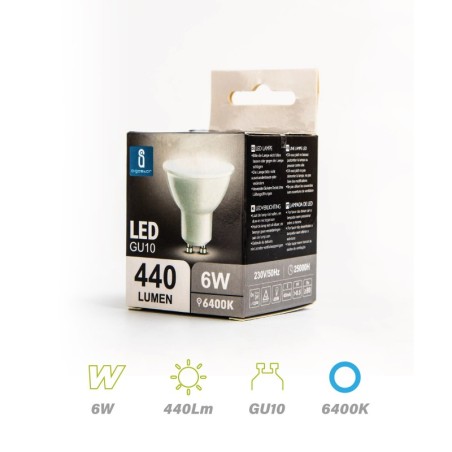 Bombilla LED GU10 6w 6400K AigoStar