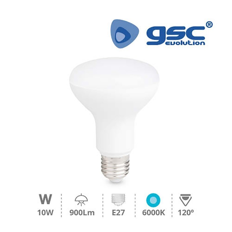 Bombilla Reflectora R80 LED 10w 6000K Luz Blanco Frío