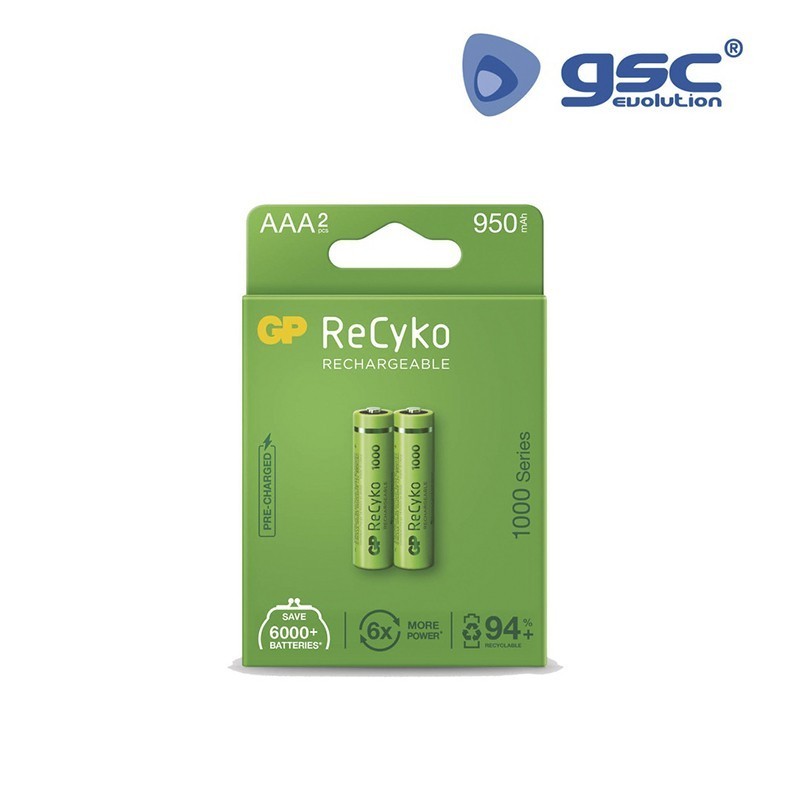 Pack 2 Pilas AAA 950 mAh GP