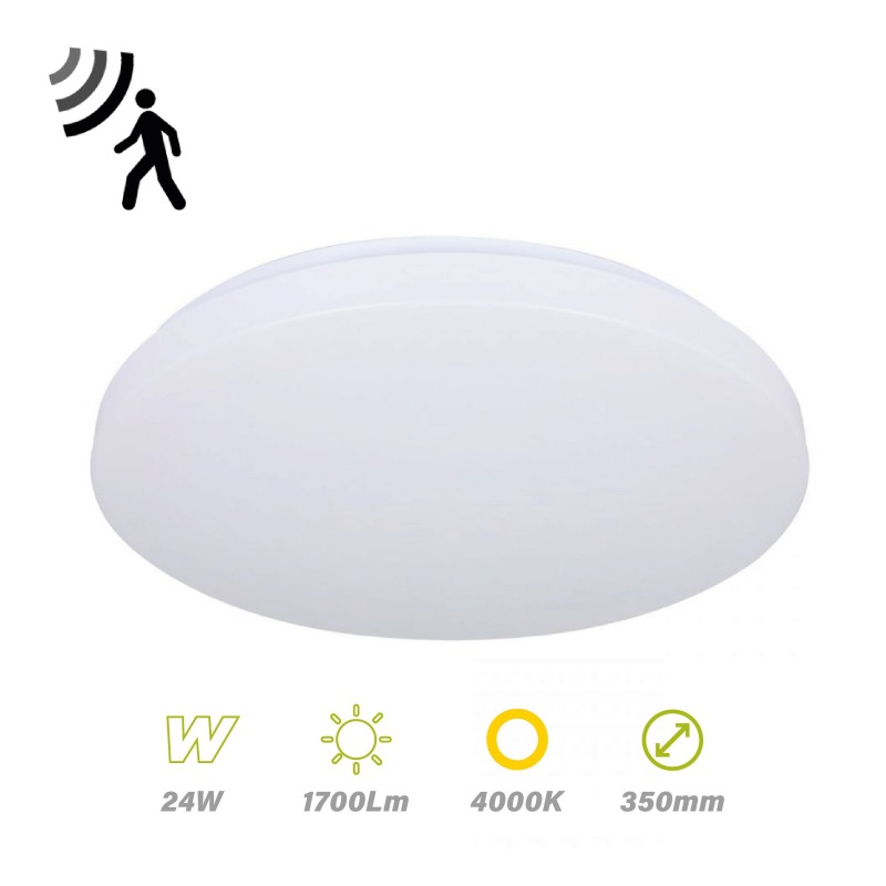 Plafon LED 24w 4000K Sensor de movimiento