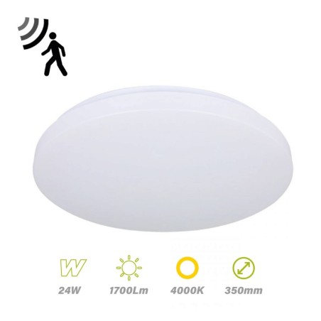 Plafon LED 24w 4000K Sensor de movimiento