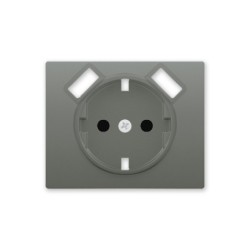 Tapa Enchufe Schuko 2 USB Acero Neptuno IRIS