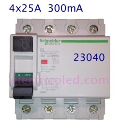 I. Diferencial 4P 25A/300mA (Schneider)