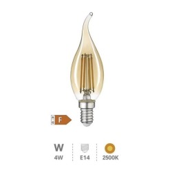 Bombilla LED Vela E14 Vintage 4w 2500K