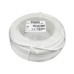 R.100mts Cable plano 2 hilos Blanco de sección 0.75mm²
