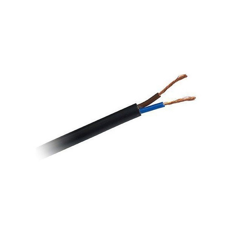 Cable eléctrico plano 2x0.75 Negro
