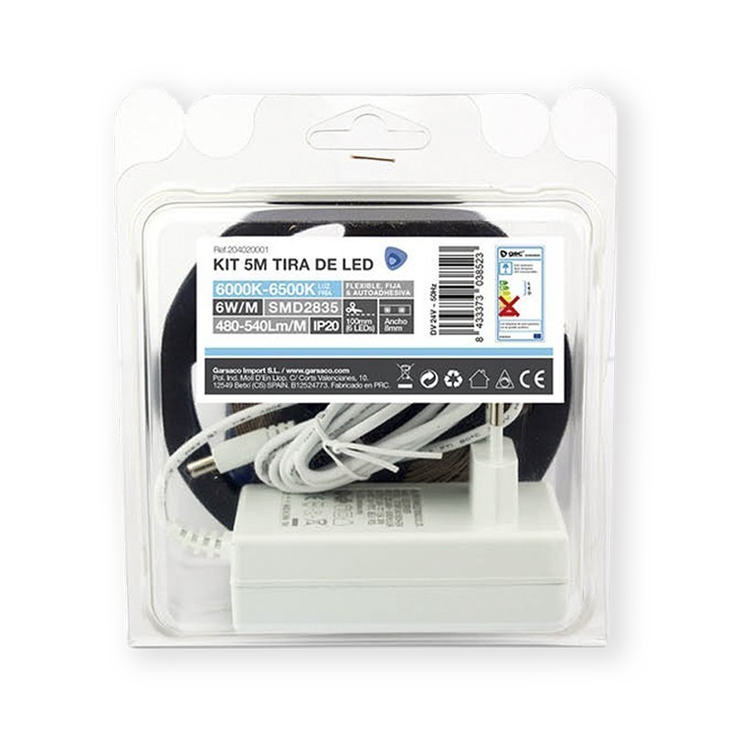 Kit Tira LED 5 Mts Luz Fría