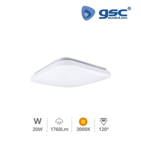 Plafón LED square 20w 3000K LEVEL