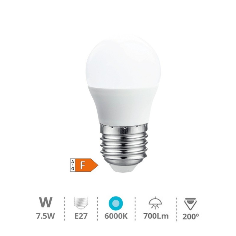 Bombilla LED E27 7.5w 6000K