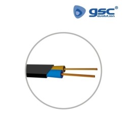 Cable eléctrico plano 2x1 Negro